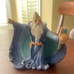Elanti Fantasy Wizard Resin Figurine-The Quest For The Stones; Super Rare 7.5”T